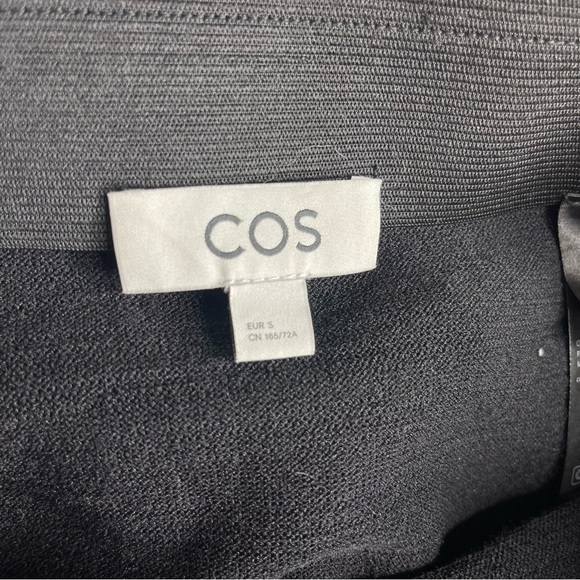 COS Crinkle Ribbed Stretch A-Line Midi Skirt In Black Women's Size S - Picture 4 of 7